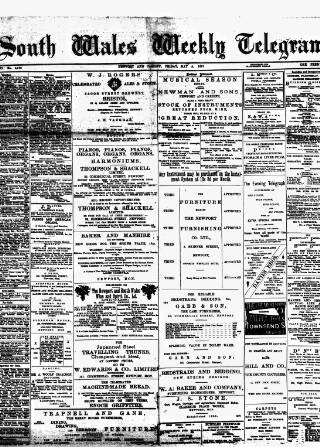 cover page of Newport Gazette published on May 8, 1891