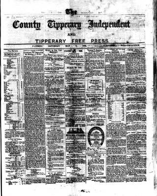 cover page of County Tipperary Independent and Tipperary Free Press published on May 8, 1886