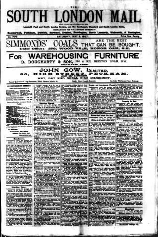 cover page of South London Mail published on May 8, 1897