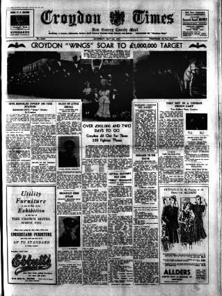 cover page of Croydon Times published on May 8, 1943