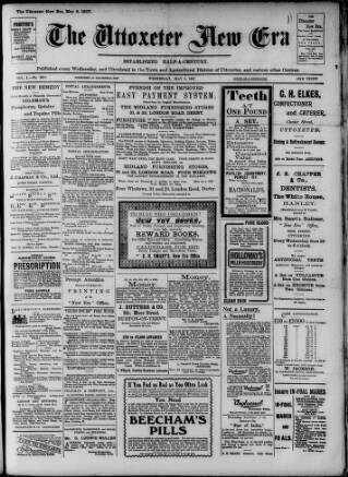 cover page of Uttoxeter New Era published on May 8, 1907