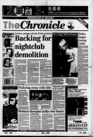 cover page of Chester Chronicle (Frodsham & Helsby edition) published on May 8, 1998