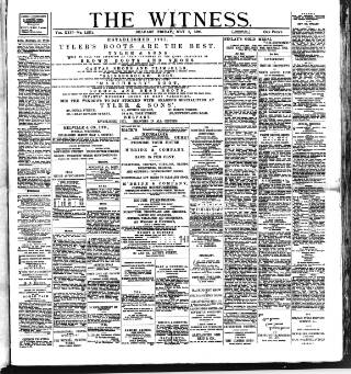 cover page of Witness (Belfast) published on May 8, 1896