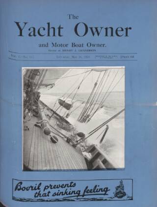 cover page of Yacht Owner and Motor Boat Owner published on May 24, 1924