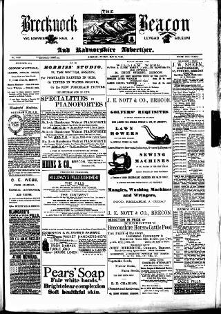 cover page of Brecknock Beacon published on May 8, 1891