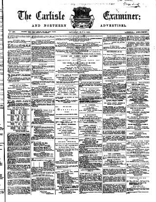 cover page of Carlisle Examiner and North Western Advertiser published on May 9, 1868