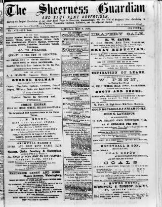 cover page of Sheerness Guardian and East Kent Advertiser published on May 8, 1886