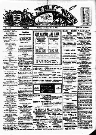 cover page of Peebles News published on May 8, 1915