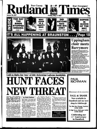 cover page of Rutland Times published on May 9, 1997