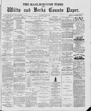 cover page of Marlborough Times published on May 8, 1886