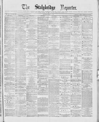 cover page of Stalybridge Reporter published on May 8, 1875