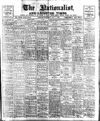 cover page of Carlow Nationalist published on May 8, 1915