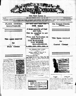cover page of East Galway Democrat published on May 8, 1948