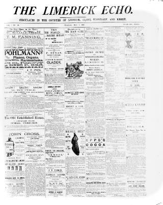 cover page of Limerick Echo published on May 8, 1900