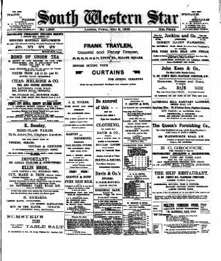 cover page of South Western Star published on May 8, 1908