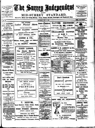 cover page of Surrey Independent and Wimbledon Mercury published on May 8, 1897