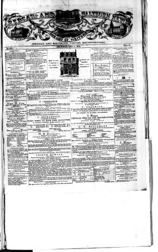 cover page of Redcar and Saltburn News published on May 8, 1873