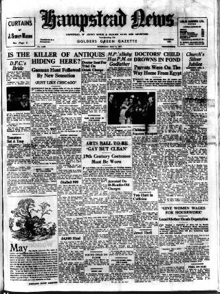 cover page of Hampstead News published on May 8, 1947