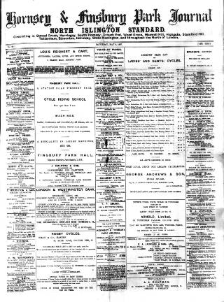 cover page of Hornsey & Finsbury Park Journal published on May 8, 1897