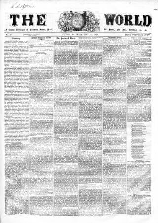 cover page of World (London) published on May 14, 1859