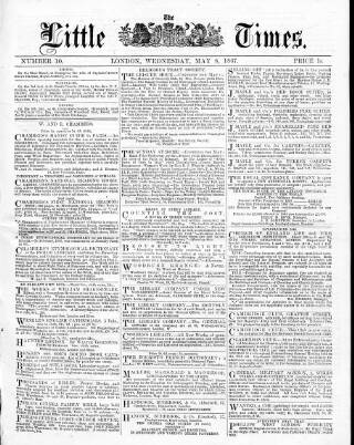 cover page of Little Times published on May 8, 1867