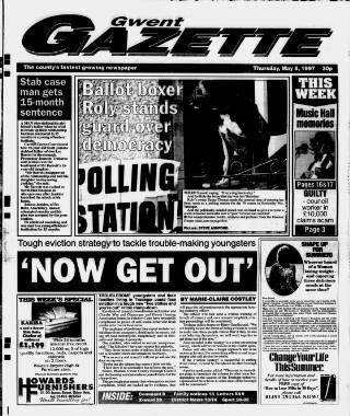 cover page of Gwent Gazette published on May 8, 1997