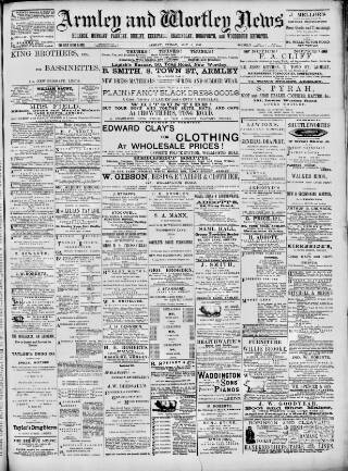 cover page of Armley and Wortley News published on May 8, 1891