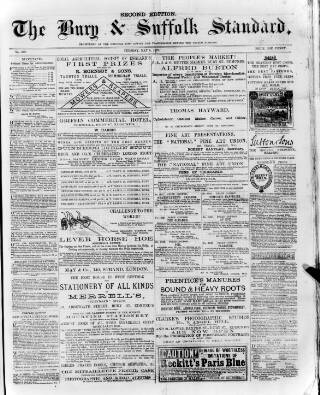 cover page of Bury & Suffolk Standard published on May 8, 1877