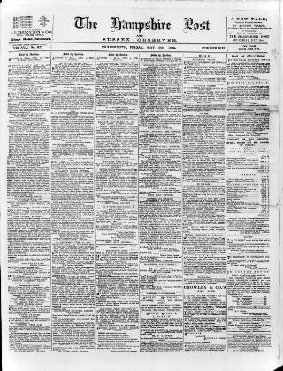 cover page of Hampshire Post and Southsea Observer published on May 9, 1890