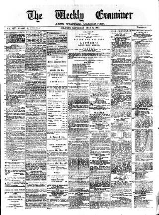 cover page of Weekly Examiner (Belfast) published on May 8, 1880