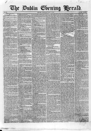 cover page of Dublin Evening Herald 1846 published on May 9, 1850