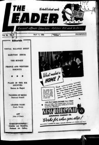 cover page of Dublin Leader published on May 8, 1954