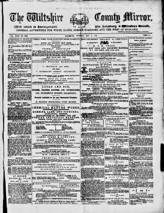 cover page of Wiltshire County Mirror published on May 8, 1877
