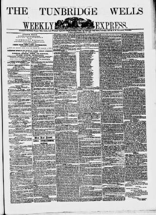 cover page of Tunbridge Wells Weekly Express published on May 8, 1877