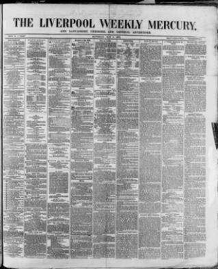 cover page of Liverpool Weekly Mercury published on May 8, 1875
