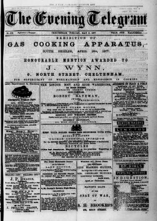 cover page of Evening Express Telegram (Cheltenham) published on May 8, 1877