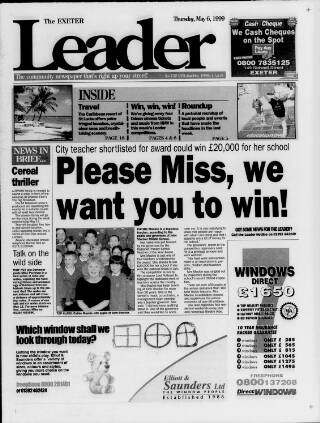 cover page of Exeter Leader published on May 6, 1999