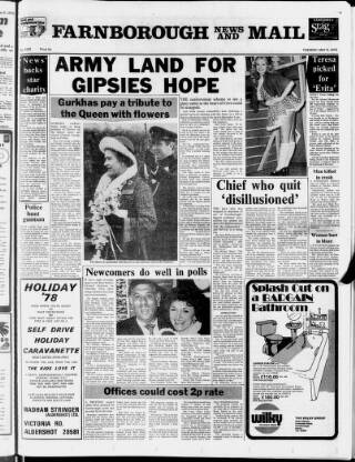 cover page of Farnborough News published on May 9, 1978