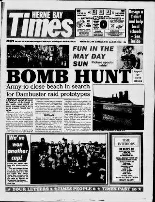 cover page of Herne Bay Times published on May 8, 1997