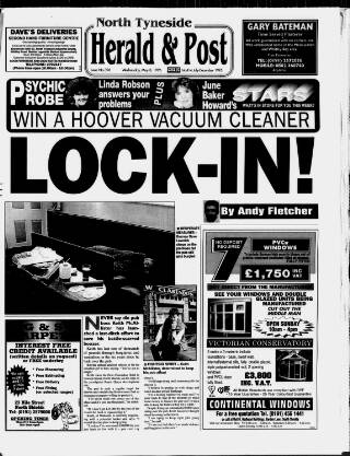 cover page of North Tyneside Herald & Post published on May 8, 1996
