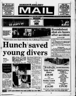 cover page of Bangor, Anglesey Mail published on May 3, 1995