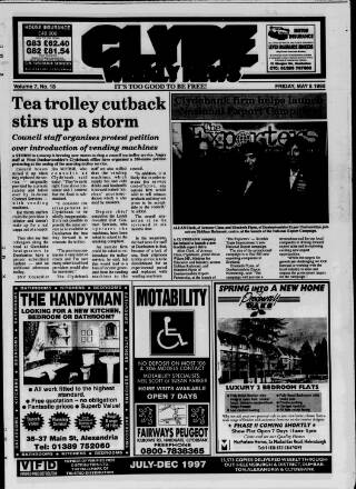 cover page of Clyde Weekly News published on May 8, 1998
