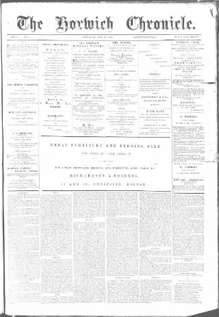 cover page of Horwich Chronicle published on May 25, 1889