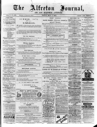 cover page of Alfreton Journal published on May 8, 1874