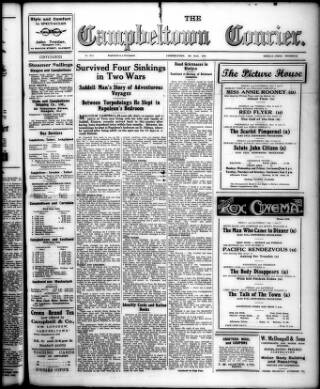 cover page of Campbeltown Courier published on May 8, 1943