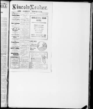 cover page of Lincoln Leader and County Advertiser published on May 8, 1926