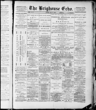 cover page of Brighouse Echo published on May 8, 1891