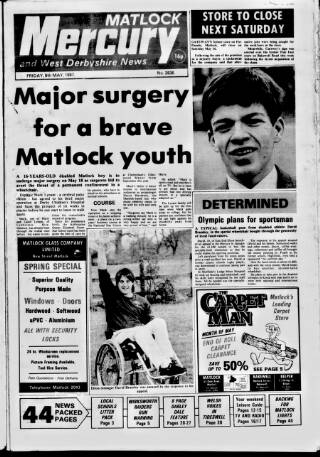 cover page of Matlock Mercury published on May 8, 1987
