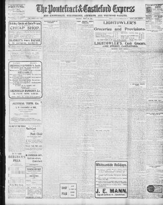 cover page of Pontefract & Castleford Express published on May 19, 1911
