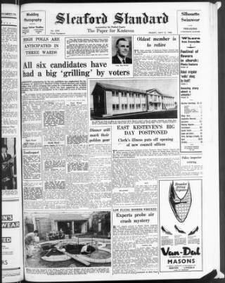 cover page of Sleaford Standard published on May 8, 1964